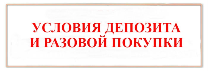 УСЛОВИЯ ДЕПОЗИТА