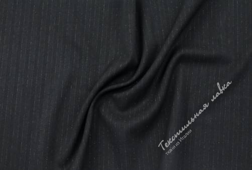 Костюмная ткань (поливискоза) с люрексом JQ-2077 #Black