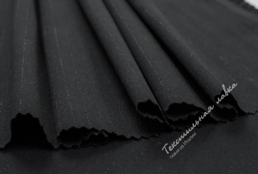 Костюмная ткань (поливискоза) с люрексом JQ-2077 #Black 3