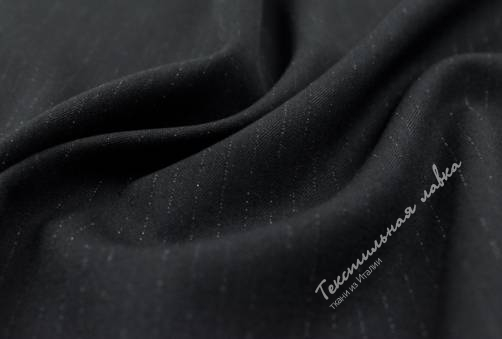 Костюмная ткань (поливискоза) с люрексом JQ-2077 #Black 5