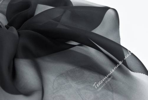 Органза шелковая 8mm silk org #black 3