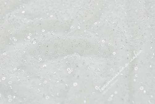 Паетки на шифоне YN-J-18138R #4 White 2