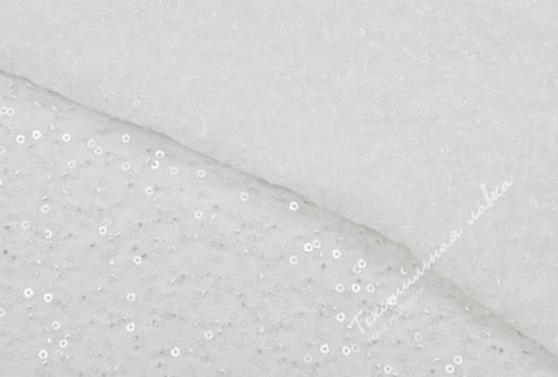 Паетки на шифоне YN-J-18138R #4 White 3