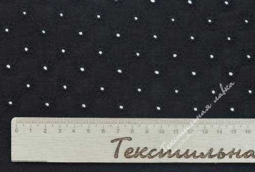 Плательно-блузочная ткань с вышивкой JTC-6091 #black 4
