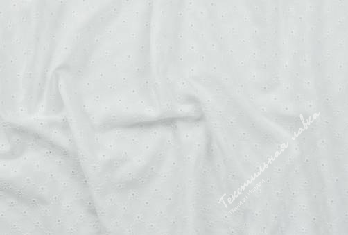 Плательно-блузочная ткань с вышивкой JTC-6091 #white