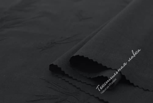 Хлопок с вышивкой JTC-6096 #black 2