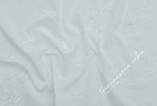 Плательно-блузочная ткань с вышивкой JTC-6096 #white