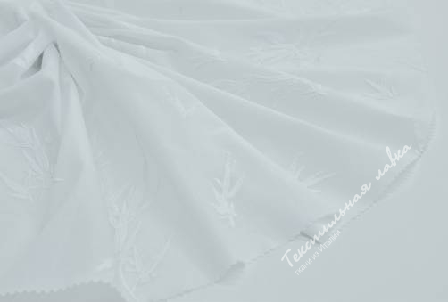 Плательно-блузочная ткань с вышивкой JTC-6096 #white 3
