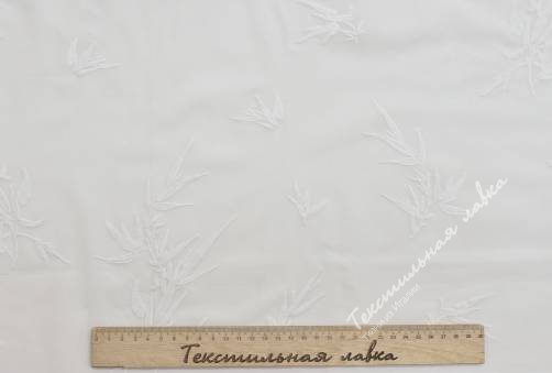 Плательно-блузочная ткань с вышивкой JTC-6096 #white 4