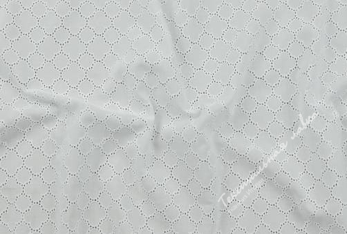 Плательно-блузочная ткань с вышивкой JTC-6092 #white