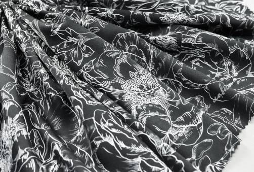 Шелк атласный 16mm SPX D#FLOWERS #12 3