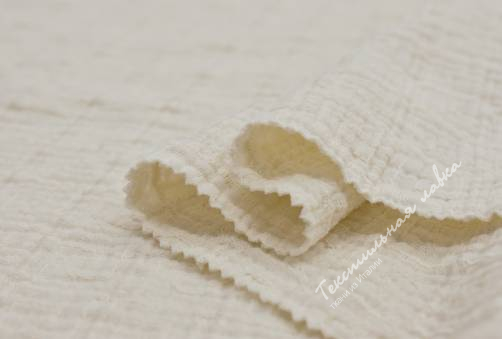 Двойной муслин с вышивкой JTC-6088 #beige 2