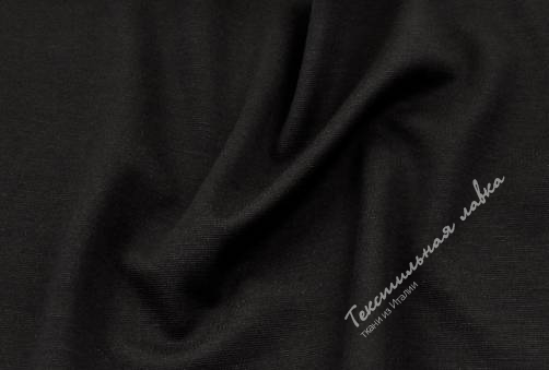 Трикотаж- джерси шерстяной плательный Punto Milano Black