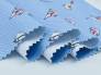 Хлопок- пике плательная ткань BIRD #Blue 3