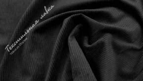 Вельвет хлопковый в мелкий рубчик  JTC-5931#Black