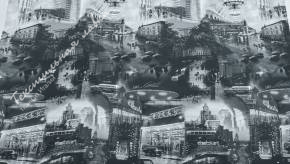 Вискоза плательная LUCIO#BLACK CITY(купон)